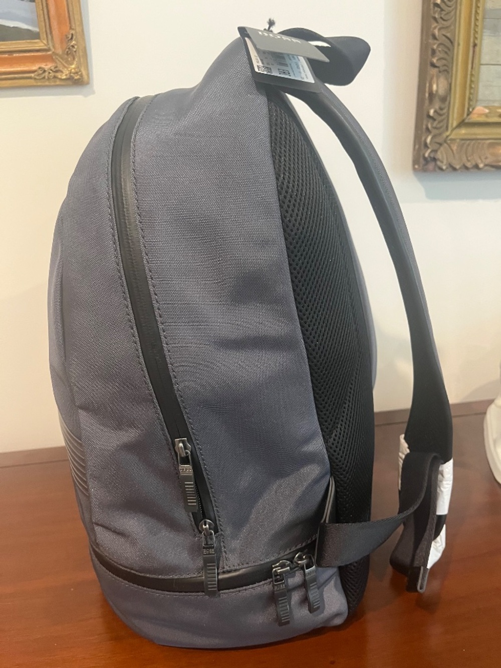 NEW HUGO BOSS Pixel ML Nylon Backpack Grey with Tags - Picture 2 of 4